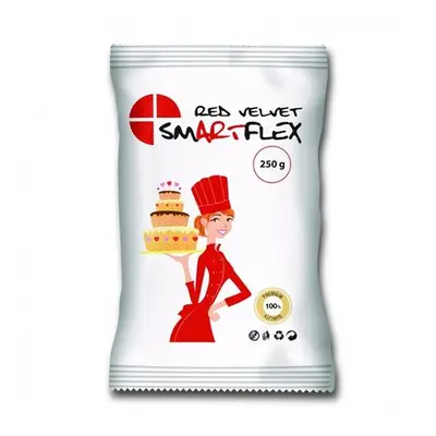 Smartflex Velvet piros fondant massza vanília ízesítéssel 250 g