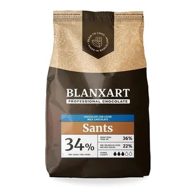 Blanxart Sants 34%-os tejcsokoládé korong 1 kg