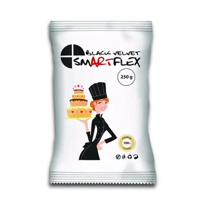 Smartflex Velvet Fekete Fondant – Vanília Ízesítéssel, 250 g