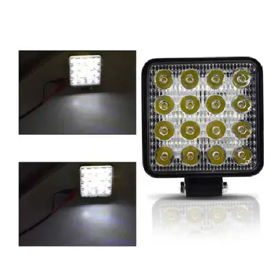 Szögletes alakú autós LED reflektor - 48W, IP67, 12-36V (BBD)