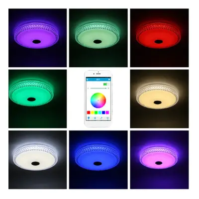 Smart Lamp - Intelligens RGBW mennyezeti lámpa Bluetooth-os hangszóróval, 3000-6500K (BBJH)