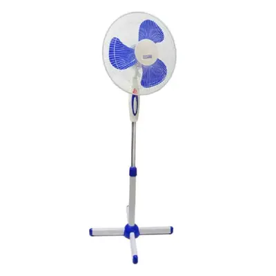 Nasco álló ventilátor 3 sebességfokozattal és oszcilláló funkcióval - fehér és kék - 130 cm, 40w