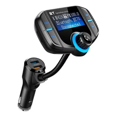 Bluetooth autós FM transzmitter BT70 – kihangosító és MP3 zenelejátszó, 2db USB töltővel és Micr