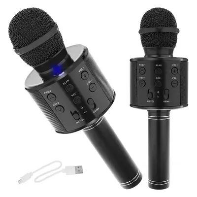 Bluetooth Karaoke mikrofon fekete színű WS-858