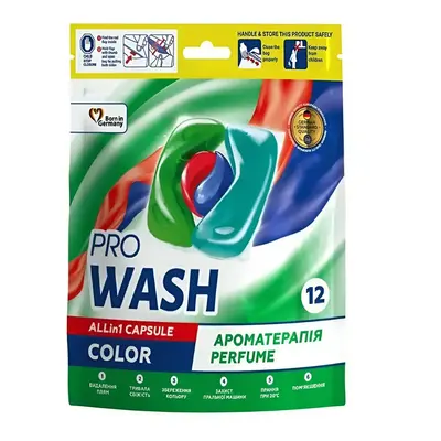 20 X 12 db PRO WASH Color mosókapszula színes ruhákhoz - 240 mosáshoz elegendő