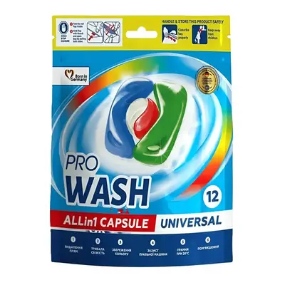 20 X 12 db PRO WASH All in 1 univerzális mosókapszula - 240 mosáshoz elegendő