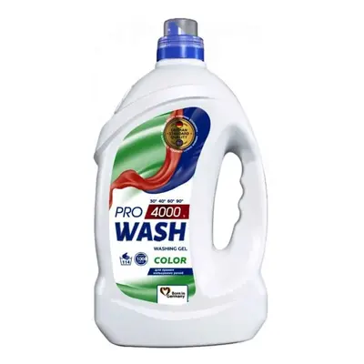 4 x 4L Pro Wash Color mosógél - színes ruhákhoz, 100 mosásra elegendő