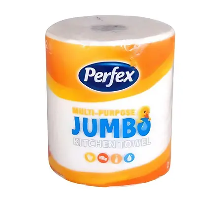 12 tekercs Perfex Jumbo papírtörlő – 2 rétegű, extra nedvszívó - 270 lap