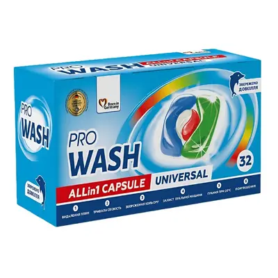 10 X 32 db PRO WASH All in 1 univerzális mosókapszula - 320 mosáshoz elegendő