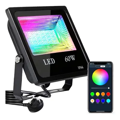 RGB színes telefonról irányítható LED reflektor/Party reflektor - 60W (BBV)