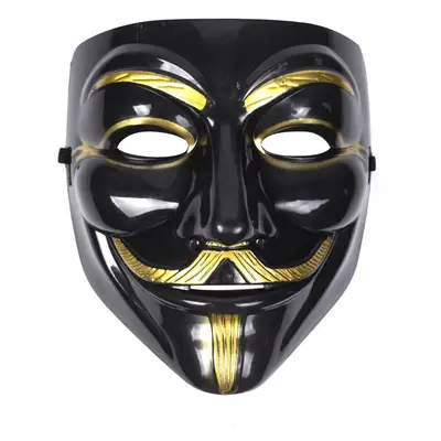 Guy Fawkes maszk - Anonymus maszk - V mint Vérbosszú maszk univerzáis méretben - fekete (BBL)