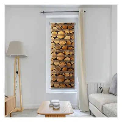 WOOD Designer árnyékoló hővédelemmel – farakás mintával - 60 x 130 cm (82706857)