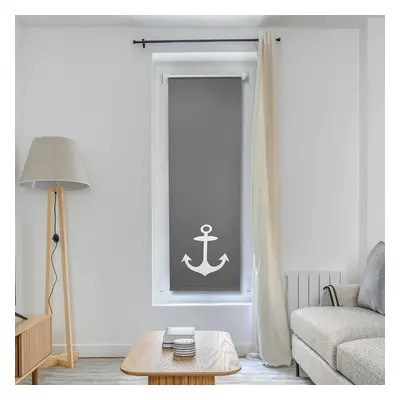 ANCHOR Designer árnyékoló hővédelemmel – szürke alapon horgony mintával 40 x 150 cm (81215712-1)