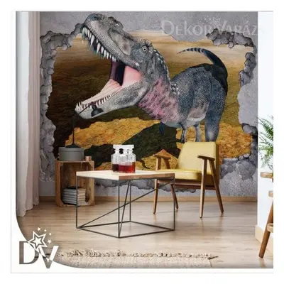 Fotótapéta - 3D falból kiugró Dinoszaurusz