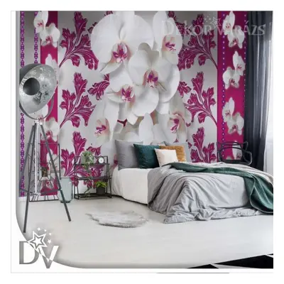 Fotótapéta - Luxus Virágos design Orchideákkal Pink