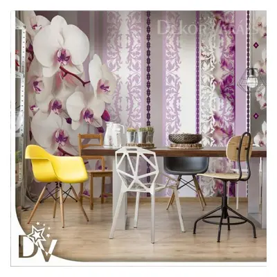 Fotótapéta - Luxus Virágos design Orchideákkal lila