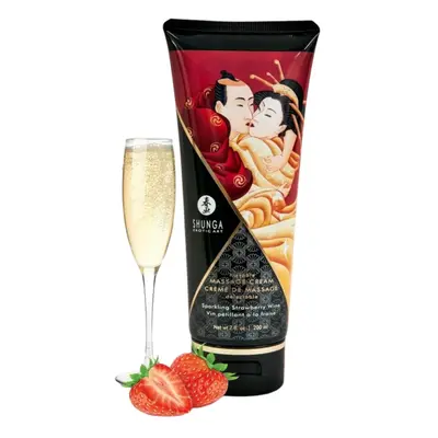 Shunga - masszázs krém - eper (200ml)