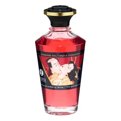 Shunga - melegítő masszázsolaj - pezsgő-eper (100ml)