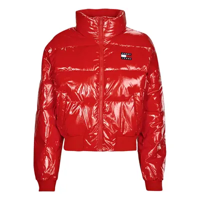 Tommy Jeans TJW BADGE GLOSSY PUFFER Steppelt kabátok Piros