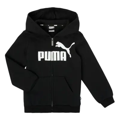 Puma ESSENTIAL BIG LOGO FZ HOODIE Pulóverek Fekete