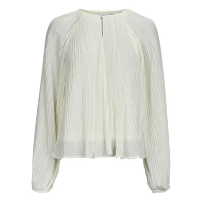 Vila VICELINE O-NECK L/S TOP/SU Blúzok Bézs