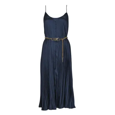 MICHAEL Michael Kors PLEATED SLIP MIDI DRESS Hosszú ruhák Tengerész