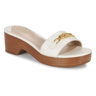 Lauren Ralph Lauren ROXANNE-SANDALS-FLAT SANDAL Papucsok Fehér