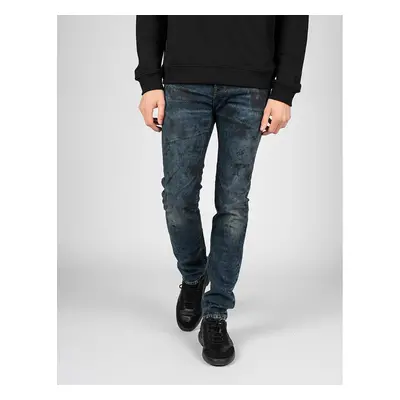 Les Hommes LKD320 512U | 5 Pocket Slim Fit Jeans Nadrágok Kék