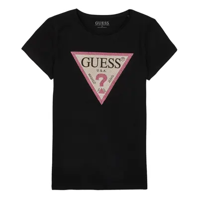 Guess SS T SHIRT Rövid ujjú pólók Fekete