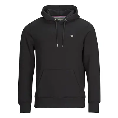 Gant REG SHIELD HOODIE Pulóverek Fekete