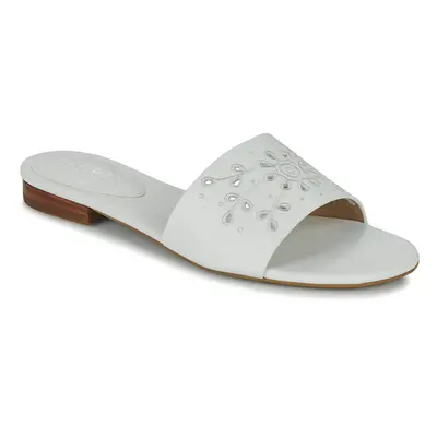 Lauren Ralph Lauren ANDEE-SANDALS-FLAT SANDAL Papucsok Fehér