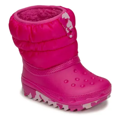 Crocs Classic Neo Puff Boot T Hótaposók Rózsaszín