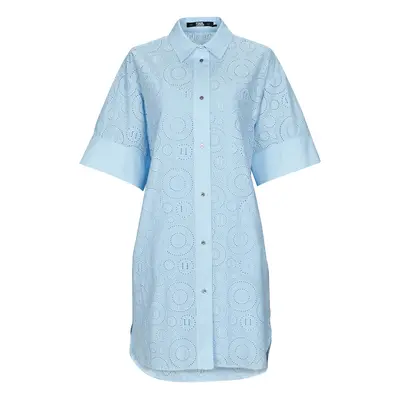 Karl Lagerfeld BRODERIE ANGLAISE SHIRTDRESS Rövid ruhák Kék