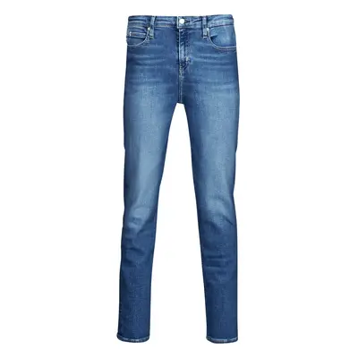 Calvin Klein Jeans HIGH RISE SLIM Slim farmerek Fehér