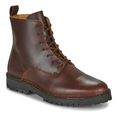 Selected SLHRICKY LEATHER LACE-UP BOOT Csizmák Barna