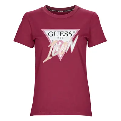 Guess SS CN ICON TEE Rövid ujjú pólók Bordó