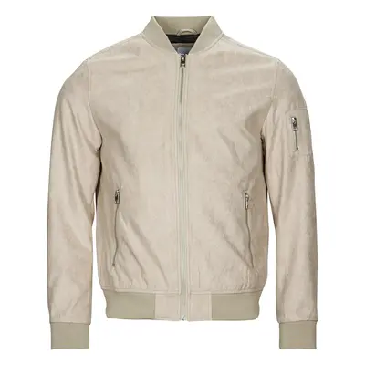 Jack & Jones JJEROCKY FAUX SUEDE BOMBER Dzsekik Bézs