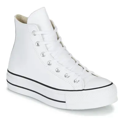 Converse CHUCK TAYLOR ALL STAR LIFT CLEAN LEATHER HI Magas szárú edzőcipők Fehér