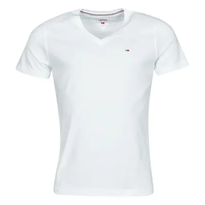 Tommy Jeans TJM ORIGINAL JERSEY TEE V NECK Rövid ujjú pólók Fehér