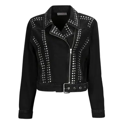 Only ONLGILLA LS STUD DNM BIKER JACKET CRO Bőrkabátok Fekete