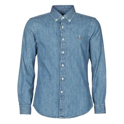 Polo Ralph Lauren CHEMISE CINTREE SLIM FIT EN JEAN DENIM BOUTONNE LOGO PONY PLAYER Hosszú ujjú