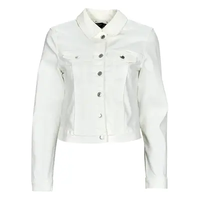 Vero Moda VMLUNA LS SLIM DNM JACKET MIX GA NOOS Farmerkabátok Fehér