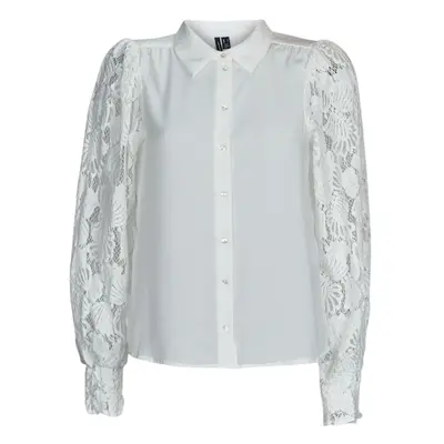 Vero Moda VMCABENA L/S SHIRT WVN BTQ Ingek / Blúzok Fehér