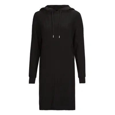 Only ONLTESSA CAREY L/S HOOD DRESS NCA KNT Rövid ruhák Fekete