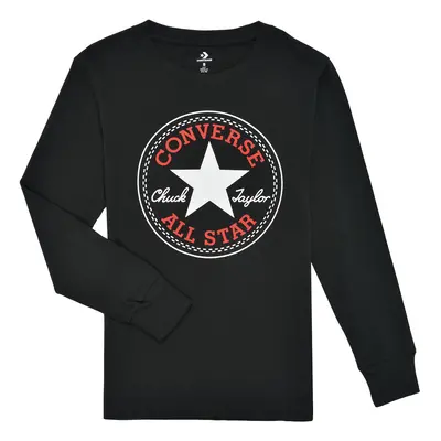 Converse CHUCK PATCH LONG SLEEVE TEE Hosszú ujjú pólók Fekete