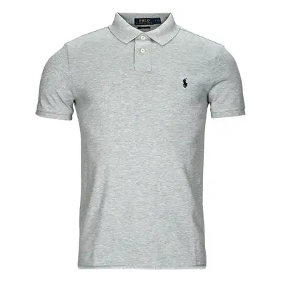 Polo Ralph Lauren POLO COUPE DROITE EN COTON BASIC MESH Rövid ujjú galléros pólók Szürke