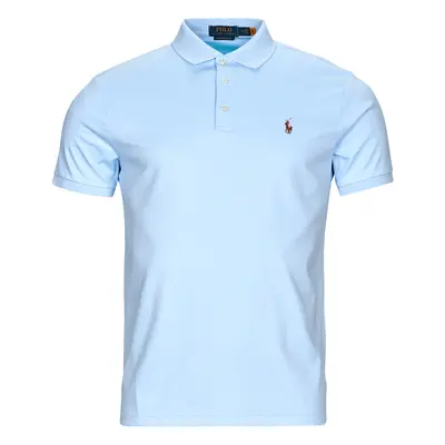 Polo Ralph Lauren POLO COUPE DROITE EN PIMA COTON Rövid ujjú galléros pólók Kék