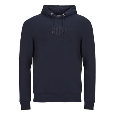 Gant REG TONAL SHIELD HOODIE Pulóverek Tengerész