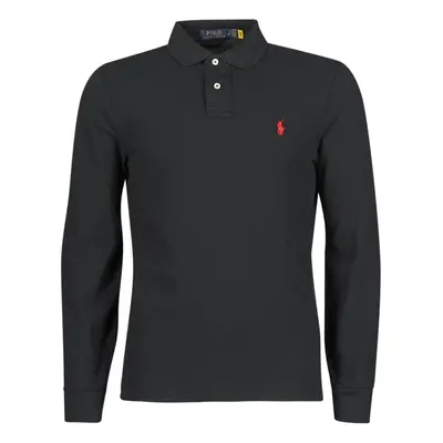 Polo Ralph Lauren POLO AJUSTE DROIT EN COTON BASIC MESH LOGO PONY PLAYER Hosszú ujjú galléros 