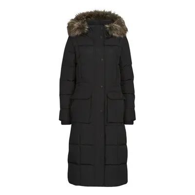 Superdry EVEREST LONGLINE PUFFER COAT Steppelt kabátok Fekete